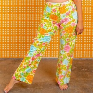 NWOT Big Bud Press Western Pants in Vintage Wallpaper Print, Unisex Large